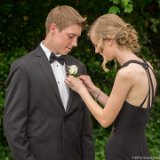 Alison & Brandon Pin the Flowers 1  Green Hope High Prom 2015 : Alison, Alison Prom 2015 Green Hope High School, Brandon