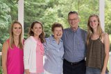 Ernie & Ann's 85th Birthday family get together : Alison, Amy, Ann, Ernie, Leslie
