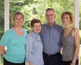 Ernie & Ann's 85th Birthday family get together : Ann, Ernie, Lois, Susan