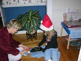 E8700-20041225-DSCN0826  Alison and Lois with Reese : 2004, Alison, Christmas