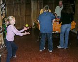 E8700-20041227-DSCN0859  Andy, Mike, Holly and Colin play Foosball while Alison juggles : 2004, Alison, Christmas
