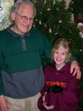 E8700-20041229-DSCN0889  Alison with Dad and Reese : 2004, Alison, Christmas, Dad