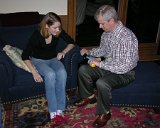 E8700-20061224-DSCN3693  Leslie, John playing Bop-It : 2006, Christmas, John, Leslie