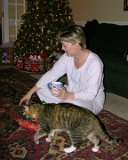 E8700-20091225-DSCN6007 : 2009, Christmas, Jazz cat, Lois, animals