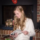 Girls open presents 4  Alison opens presents xmas 2014 : 2014, Alison Mull, Christmas