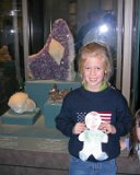 E8700-20041126-DSCN0699  Thanksgiving 2004 with Akers in DC Alison with amethyst and Flat Stanley : 2004, Alison, Flat Stanley, Smithsonian, Thanksgiving
