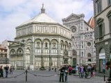 Battistero di San Giovanni, Firenza  The Baptistery of San Giovanni on Piazza del Doumo and Piazza San giovanni in Florence, Italy : 2004, Florence, Italy