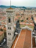 Giotto's Belltower, Firenza  View of Giotto's Belltower while climbing up Il Doumo in Florence Italy : 2004, Florence, Italy
