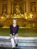 Lois at Trevi Fountain  Lois sitting in front of the Trevi Fountain in Piazza di Trevi, Rome, Italy : 2004, Italy, Lois, Piazza di Trevi, Rome, Trevi Fountain