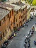 Sienna Street  View of city street from the city wall in Sienna Italy : 2004, Italy, Sienna, Tuscany