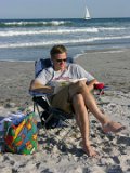 E8700-20050521-DSCN1406  Hal on beach : 2005, Hal, NC, Wrightsville Beach
