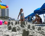 E8700-20080814-DSCN5210  Myrtle Beach with the Bowen's Audrie, Alison and the girls sandcastles : 2008, Alison, Audrey Bowen, Myrtle Beach, SC