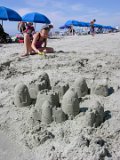 E8700-20080814-DSCN5212  Myrtle Beach with the Bowen's Alison and the girls sandcastles : 2008, Alison, Myrtle Beach, SC