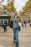 Barcelona - Les Rambles  Teresa capturing an image on les Rambles : 2015, Barcelona, Spain, Teresa, _highlights_