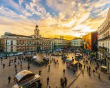Madrid - Puerta del Sol  Pictures of Puerta del Sol from rooms in Hotel Europa : 2015, Madrid, Puerta del Sol, Spain, _highlights_, _print metal