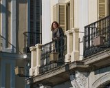 Madrid - Puerta del Sol Girls On Hotel Balcony  Girls on balconies of Hotel Europ in Puerto Del Sol. : 2015, Madrid, Puerta del Sol, Spain, Teresa, _highlights_