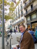 Barcelona - Les Rambles  Hal taking a rest on Les Rambles in Barcelona. : 2015, Barcelona, Hal, Spain, _highlights_