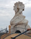 Barcelona - Casa Mila  Casa Mila, popularly known as La Pedrera designed by architect Antoni Gaudí, built between 1906 and 1912. : 2015, Barcelona, Casa Mila, Spain