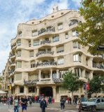 Barcelona - Casa Mila  Casa Mila, popularly known as La Pedrera designed by architect Antoni Gaudí, built between 1906 and 1912. : 2015, Barcelona, Casa Mila, Spain
