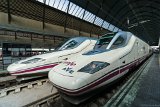 Sevilla - Santa Justa Train Station  AVE trains at Sevilla Santa Justa station : 2015, Sevilla, Spain