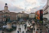 Madrid - Puerta del Sol  Pictures of Puerta del Sol from rooms in Hotel Europa : 2015, Madrid, Puerta del Sol, Spain