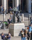 Madrid - Puerta del Sol  Pictures of Puerta del Sol from rooms in Hotel Europa : 2015, Madrid, Puerta del Sol, Spain