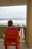 Lois on Lookout 04  2015 Topsail Beach with the Bowens : 2015, Bowen, Lois, Topsail, Vacation, beach