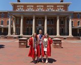 Lainey & Sean & Lizzy in front of 1911 Building : 2018, Graduation Pictures, Lainey Indermaur, Lizzie Weaver, NC State, NCSU, Sean Engles