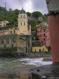 Church of Santa Margherita d'Antiochia Vernazza  Church of Santa Margherita d'Antiochia across the harbor in Vernazza Italy : 2004, Cinqa Terra, Italy, Vernazza
