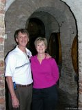 E8700-20041006-DSCN0270  Italy Montepulciano Lois Steve wine cellar : 2004, Italy, Lois, Montepulciano, Steve, Tuscany