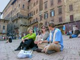 E8700-20041007-DSCN0317  Italy Sienna Piazza Il Campo Lois Teresa Hal : 2004, Hal, Italy, Lois, Sienna, Teresa, Tuscany