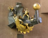 E8700-20060616-DSCN3336  St. George and The Dragon clock seen in a courtyard of the Marais district in Paris, France : 2006, France, Paris, Paris Reprise, _highlights_, _year_