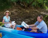 lunch on the Dordogne  Canoe trip down the Dordogne River : 2006, Dordogne River, France, Hal, Sarlot, Teresa, _highlights_, _year_
