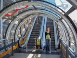 Teresa on the Pompidou escalator : 2006, Centre Georges Pompidou, France, Paris, Paris Reprise, Teresa, _year_