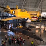 P-40E Warhawk  Smithsonian Udvar-Hazy  Curtiss P-40E Warhawk, painted as "Lope's Hope" in memory of USAAC/USAF pilot and World War II ace, former Deputy Museum Director Donald S. Lopez : CurtissP-40 Warhawk, DC Trip 2014, Smithsonian, Udvar-Hazi