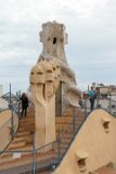 Barcelona - Casa Mila  Casa Mila, popularly known as La Pedrera designed by architect Antoni Gaudí, built between 1906 and 1912. : 2015, Barcelona, Casa Mila, Spain