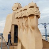 Barcelona - Casa Mila  Casa Mila, popularly known as La Pedrera designed by architect Antoni Gaudí, built between 1906 and 1912. : 2015, Barcelona, Casa Mila, Spain