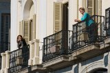 Madrid - Puerta del Sol Girls On Hotel Balcony  Girls on balconies of Hotel Europ in Puerto Del Sol. : 2015, Lois, Madrid, Puerta del Sol, Spain, Teresa