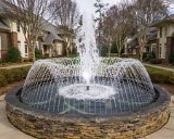 Community fountain  Founntain with flash backlight.   Flash test. : Charlotte