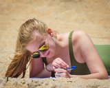 Beach Diversion  St. Augustine beach scene with Alison : Alison, Florida, St. Augustine, Vilano Beach, beach