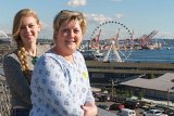 ILCE-6500-20180511-DSC01758 : 2018, Alison, Lois, Pike Place Market, Savor Seattle Food Tour, Seattle, ferris wheel