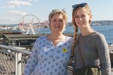 ILCE-6500-20180511-DSC01761 : 2018, Alison, Lois, Pike Place Market, Savor Seattle Food Tour, Seattle, ferris wheel