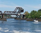 ILCE-6500-20180512-DSC01816  Train draw bridge : 2018, Ballard Locks, Commodore Park, Seattle, Seattle. trains, bridge
