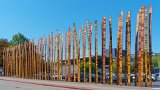 ILCE-6500-20180514-DSC02214  Grass Blades outside of Museum of Pop Culture : 2018, Museum Of Pop Culture, Seattle, Settle Center, sculpture