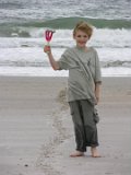 E8700-20050521-DSCN1386  Cole on beach : 2005, Cole Bowen, NC, Wrightsville Beach