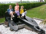 E8700-20050521-DSCN1388  Kids on on anchor in Wilmington : 2005, Alison, Audrey Bowen, Cole Bowen, NC, Wrightsville Beach