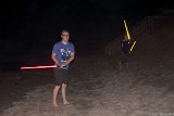 Light Sabre Duel 02  2015 Topsail Beach with the Bowens : 2015, Bowen, Cole Bowen, Light Sabre, Topsail, Vacation, Zack Houser, beach