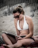 Cloudy Beach Day 6 : 2016, Kill Devil Hills, Meghan, beach